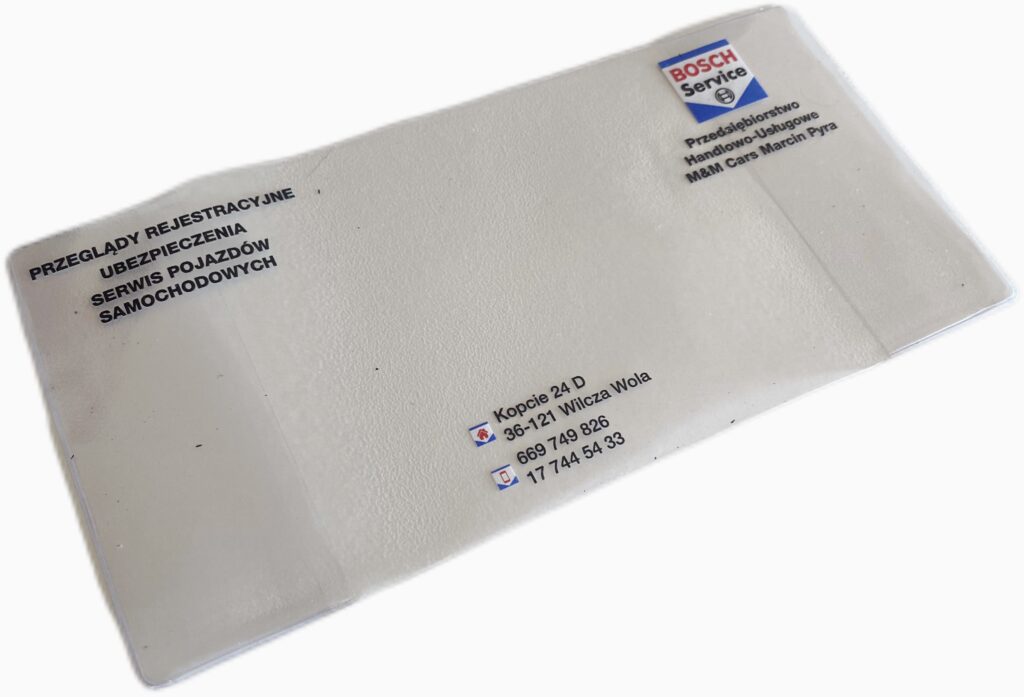 Okładka do dowodu rejestracyjnego z logo Bosch